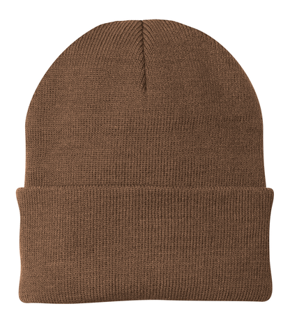 Leatherette® Patch - Beanie - CP90 Port Authority® Knit Cap