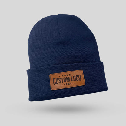 Leatherette® Patch - Beanie - CP90 Port Authority® Knit Cap