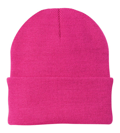 Leatherette® Patch - Beanie - CP90 Port Authority® Knit Cap
