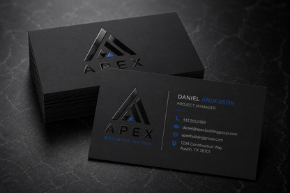 Business Cards Soft Touch with Spot UV (Raised)