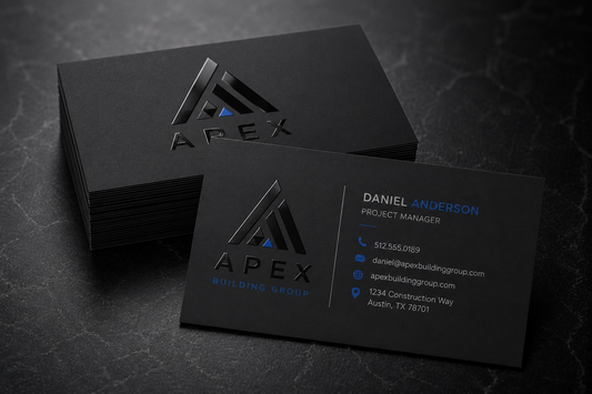 Business Cards Soft Touch with Spot UV (Raised)
